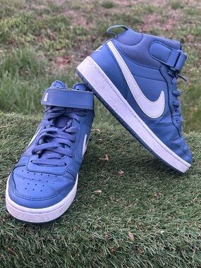 Nike, Court Borough Mid 2 Diffused Blue/Light Bone, CD7782-402, size 6y